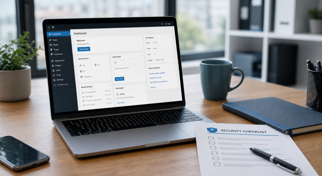 WordPress Sicherheitslücken am Laptop prüfen und mit einer Sicherheits-Checkliste schließen
