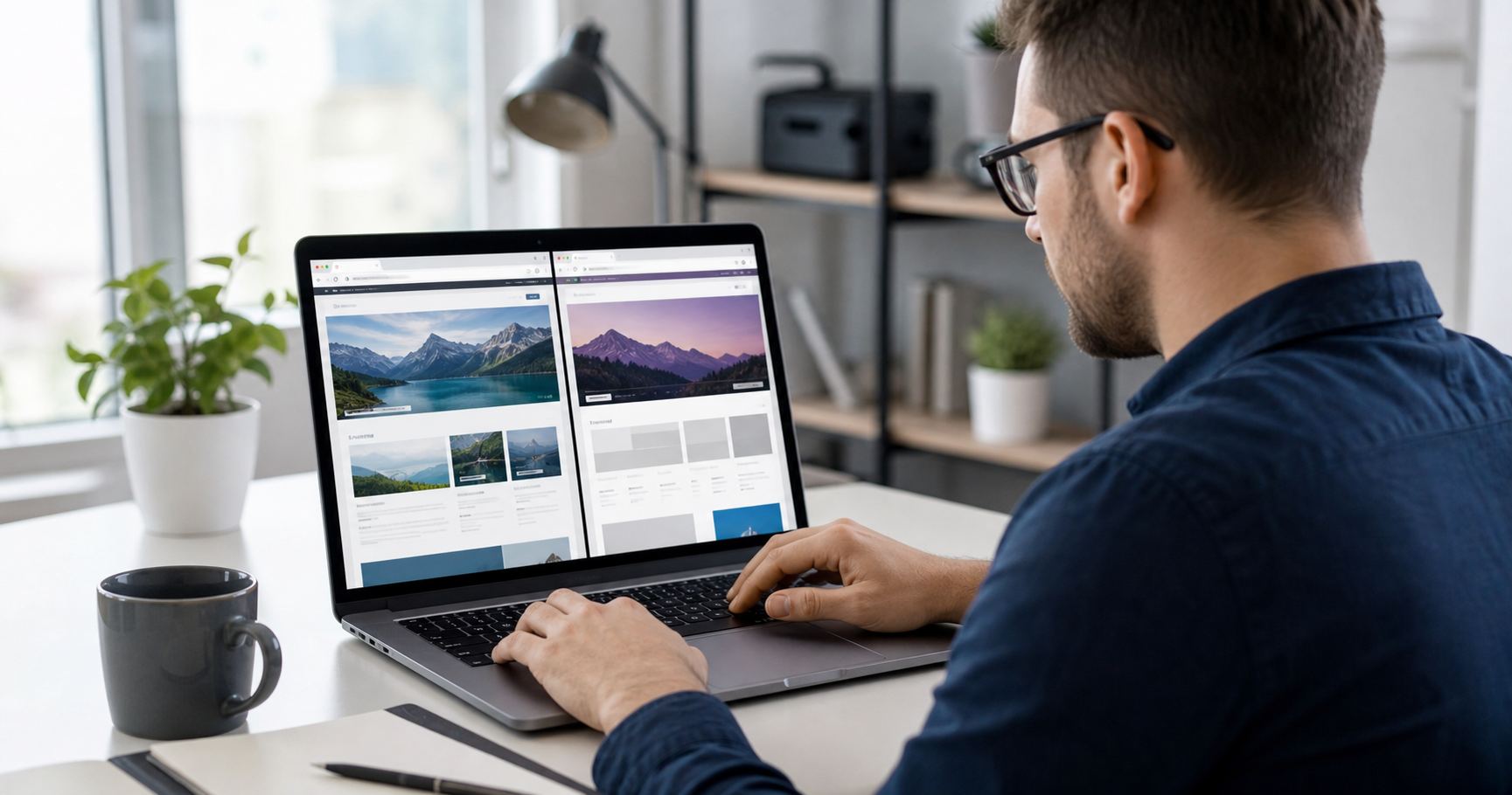 WordPress Staging einrichten: Live-Website und Testumgebung werden vor Updates verglichen